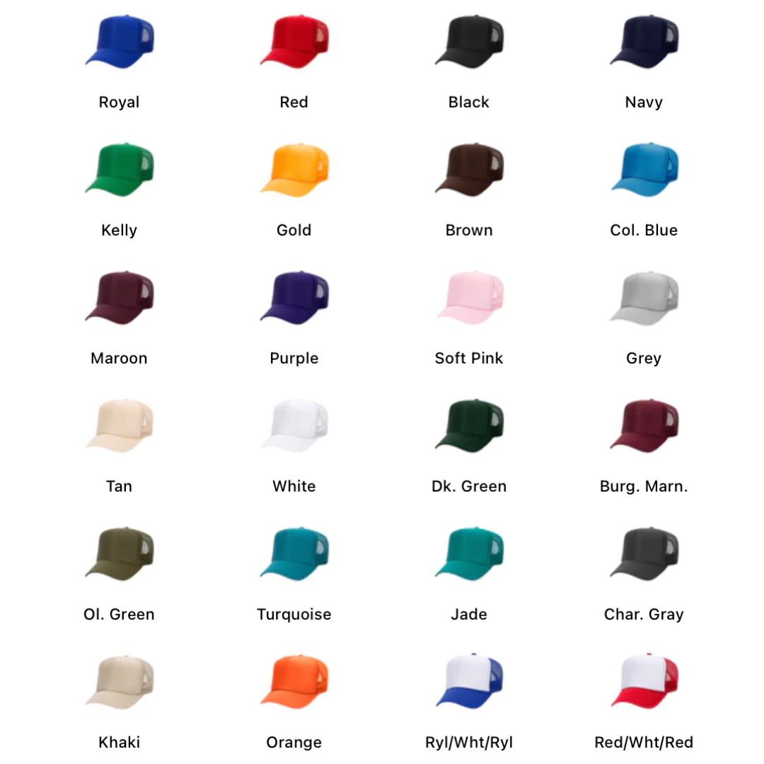 CUSTOM EMBROIDERED FOAM TRUCKER HAT