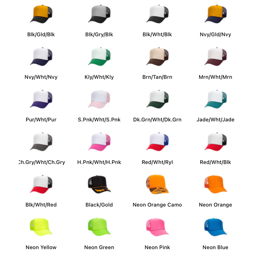 CUSTOM EMBROIDERED FOAM TRUCKER HAT