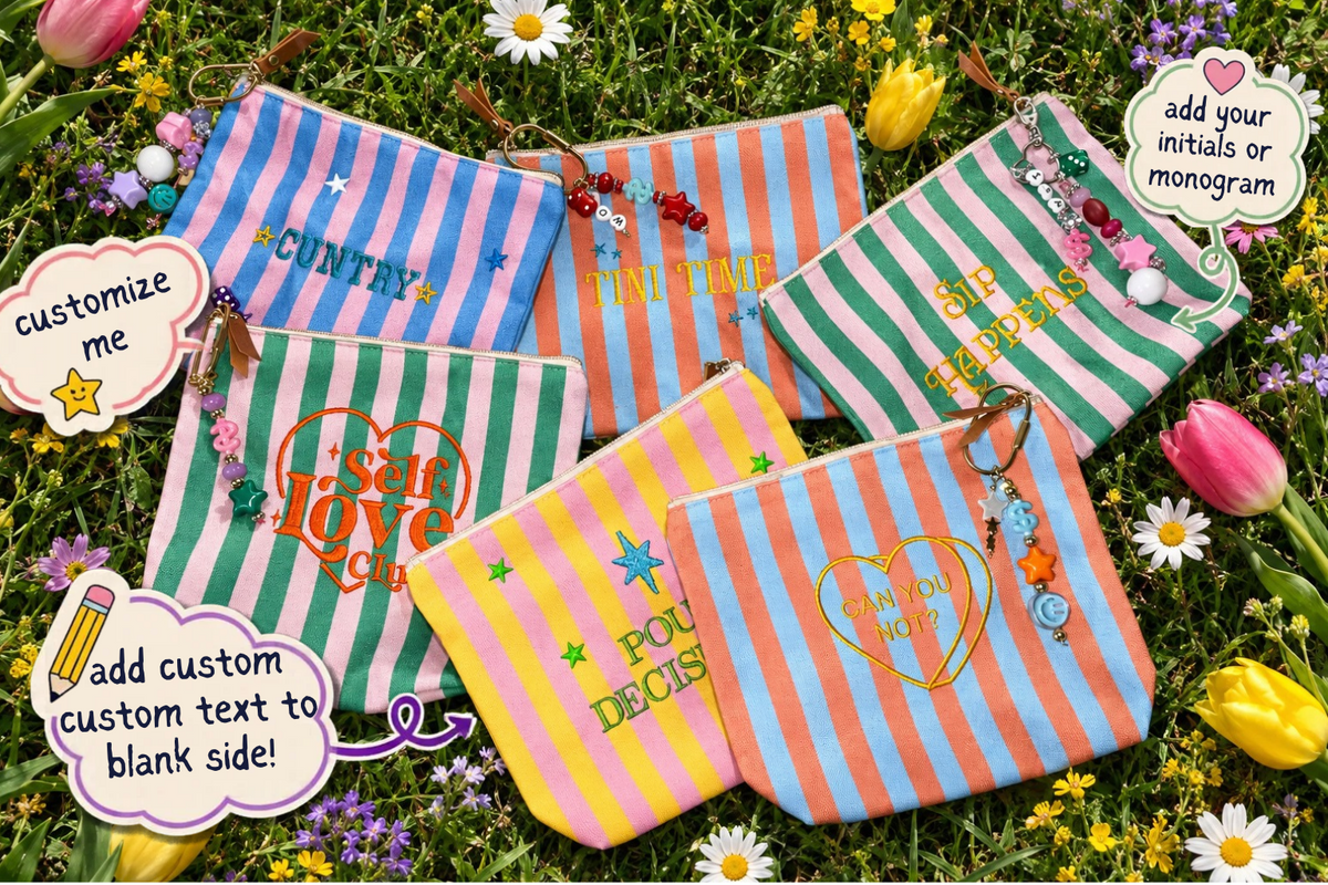 Striped Toiletry Pouch