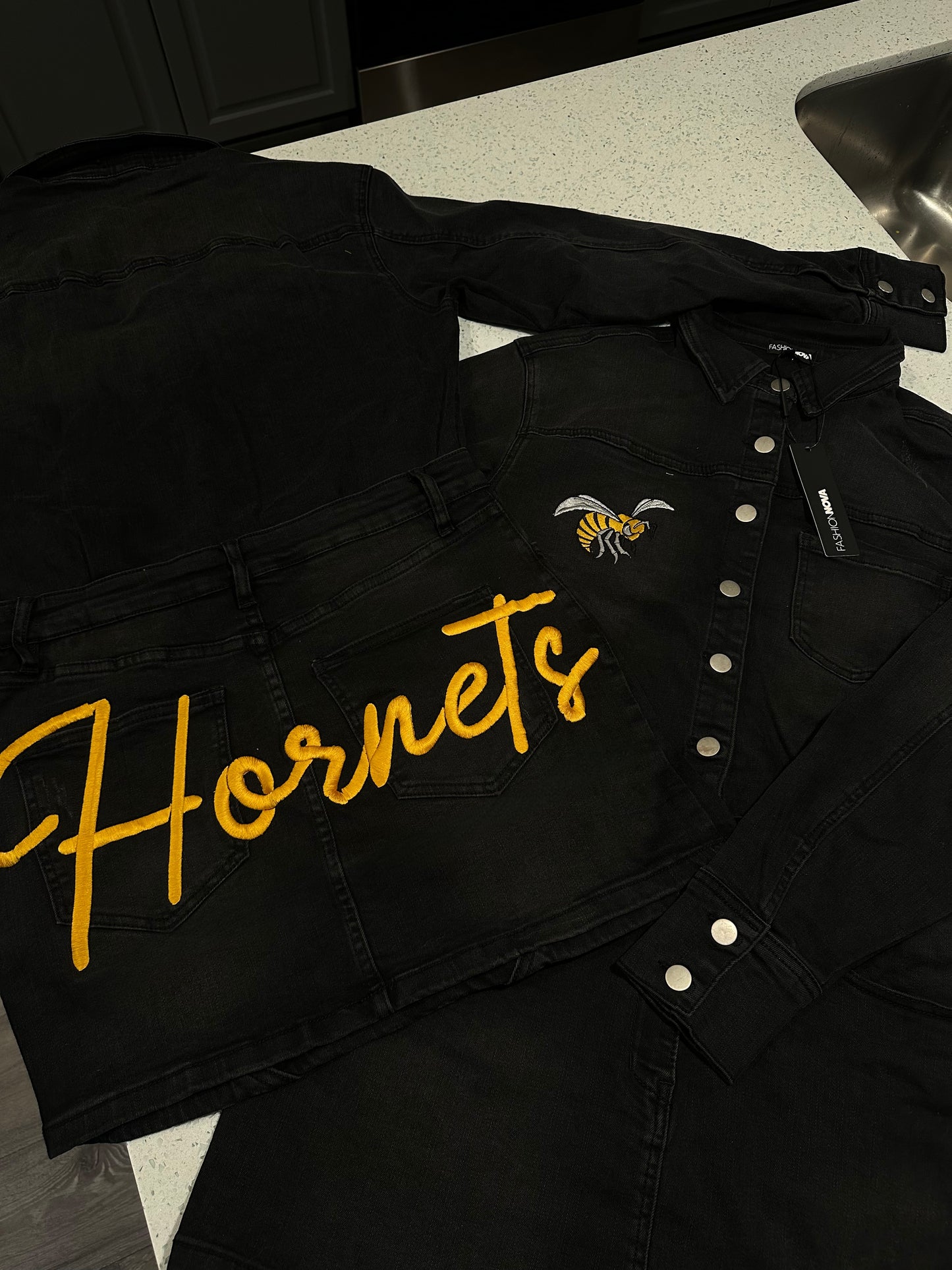 MARDI GRAS DENIM MINI DRESS - STYLE 1