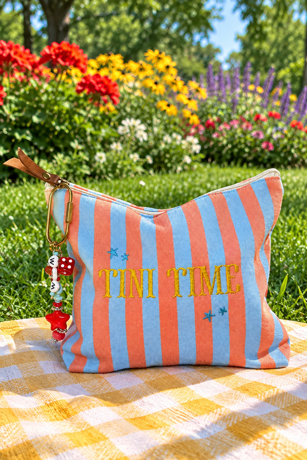Striped Toiletry Pouch