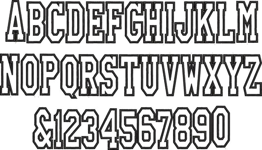 FONT - ATHLETIC BLOCK APPLIQUE